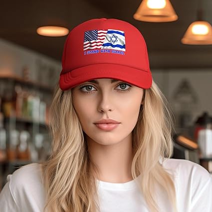 I Stand with Israel Flag America Flag Mesh Hat Pray for Israel Strong Cap I  Love Free Israel Baseball Cap Black at Amazon Men's Clothing store